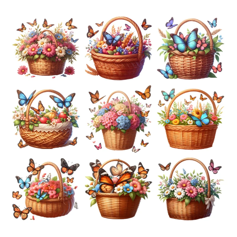 Butterfly flower basket hand Heat Sticker DIY Washable Iron On Transfers For Clothing Beautiful Flower Patches On Clothes Decor
Butterfly flower basket hand Heat Sticker DIY Washable Iron On Transfers For Clothing Beautiful Flower Patches On Clothes Decor