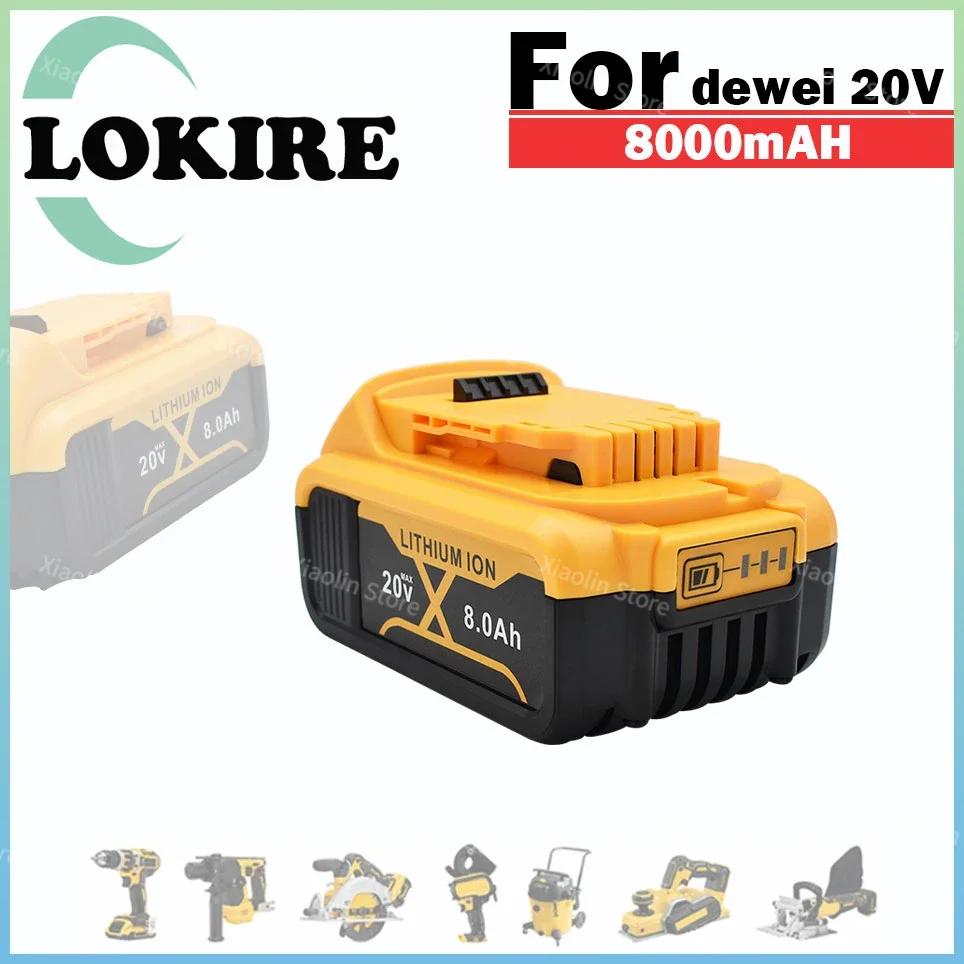 20V 8.0Ah DCB200 rechargeable Li-ion Battery, for dewei MAX DCB205 DCB201 DCB203 power tool Batteries
20V 8.0Ah DCB200 rechargeable Li-ion Battery, for dewei MAX DCB205 DCB201 DCB203 power tool Batteries