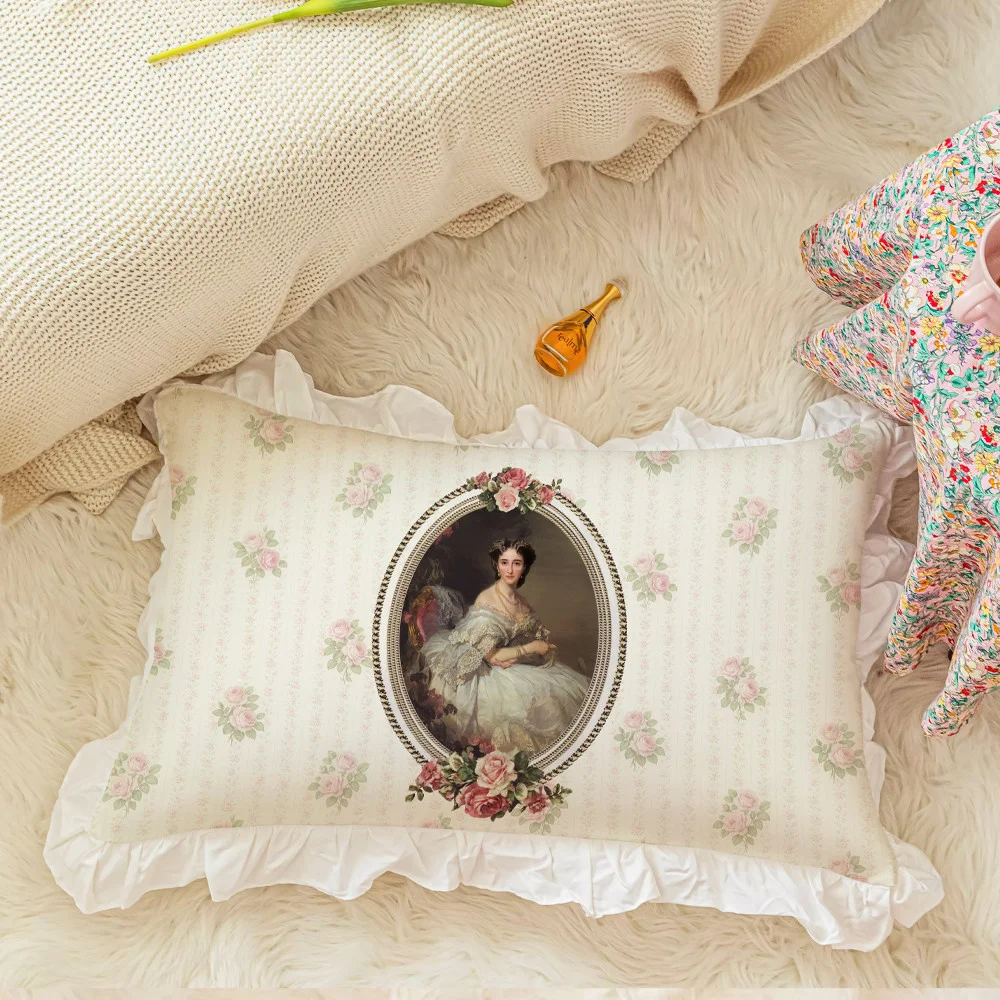 French Retro Style Flower Washed Cotton Pillow Rose Lotus Leaf Lace Sofa Cushion Window Pillowcase Elegant Pattern Decoration
French Retro Style Flower Washed Cotton Pillow Rose Lotus Leaf Lace Sofa Cushion Window Pillowcase Elegant Pattern Decoration
