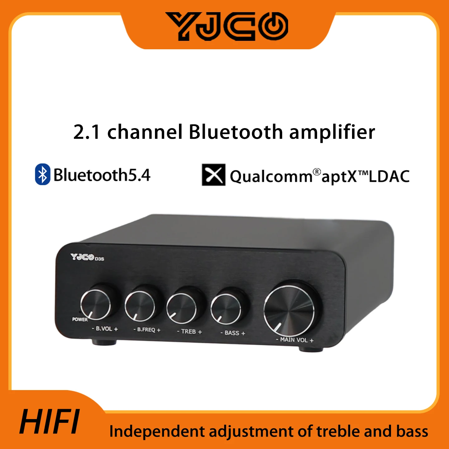 YJCO D3S High-Power 2.1 Digital HIFI Power Amplifier with QCC3034 BT 5.1 QCC3084 BT 5.4 Decoding and LDAC Support TPA3255*2
YJCO D3S High-Power 2.1 Digital HIFI Power Amplifier with QCC3034 BT 5.1 QCC3084 BT 5.4 Decoding and LDAC Support TPA3255*2