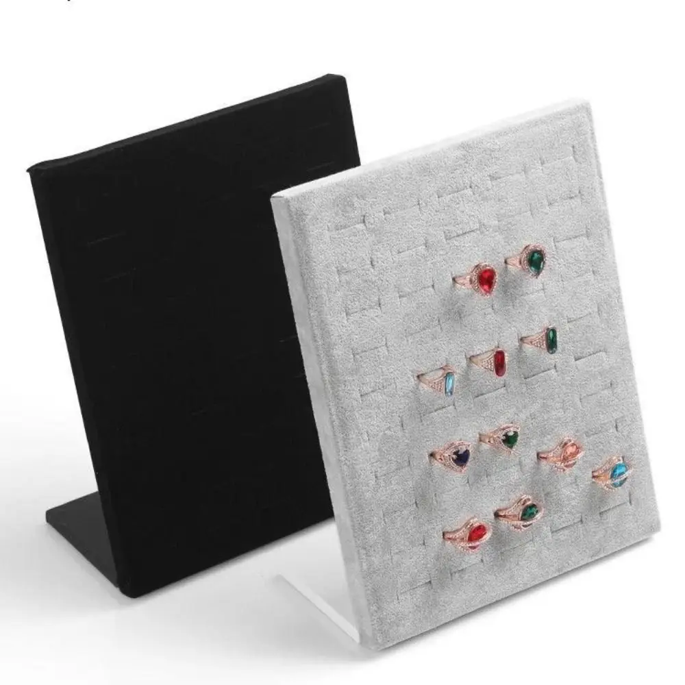 50 Slots Rings Display Stand Black Gray Space-Saving Jewelry Organizer Soft Velvet L Shaped Ring Holder Earrings Bracelet
50 Slots Rings Display Stand Black Gray Space-Saving Jewelry Organizer Soft Velvet L Shaped Ring Holder Earrings Bracelet