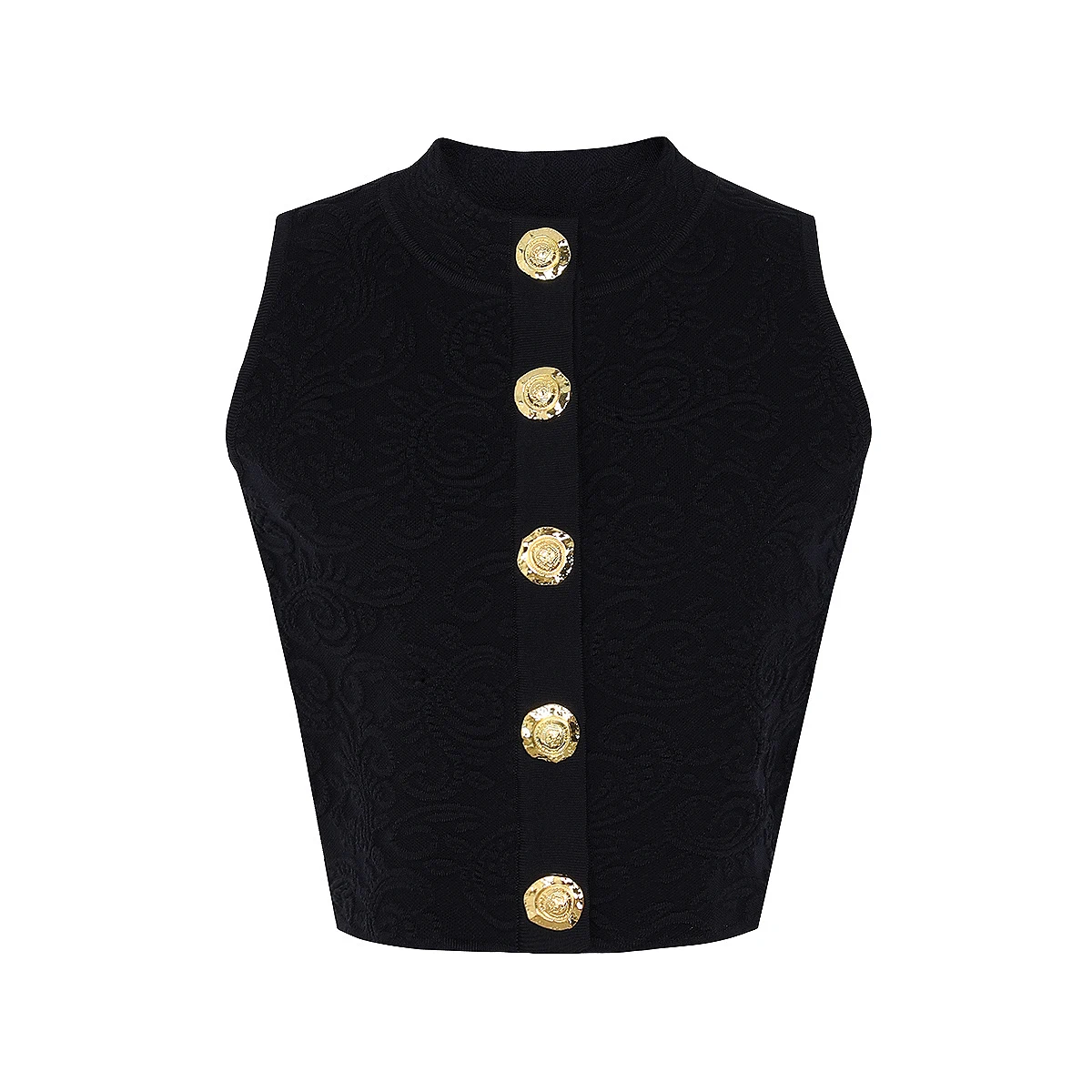 Высокое качество, весенне-летний новый модный вязаный рельефный жилет с большой золотой пряжкой, женский топ без рукавов
Высокое качество, весенне-летний новый модный вязаный рельефный жилет с большой золотой пряжкой, женский топ без рукавов