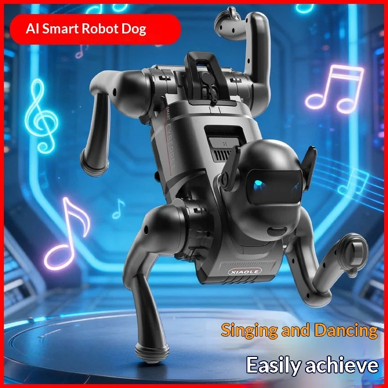 New AI Robot Dog Toy Voice Control Interactive Programmable Spray Singing Dancing Electronic Pet For Kids