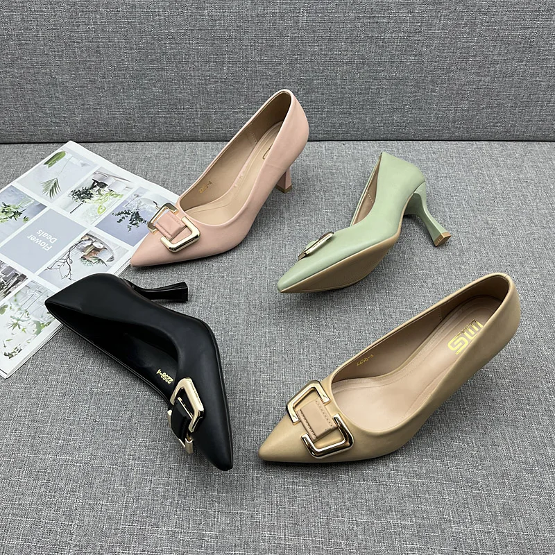 Heeled Shoes 2024 Autumn New PU Black Pointed Toe Shallow Mouth Women's High Heels Stilettos Casual Work Women's Shoes
Heeled Shoes 2024 Autumn New PU Black Pointed Toe Shallow Mouth Women's High Heels Stilettos Casual Work Women's Shoes