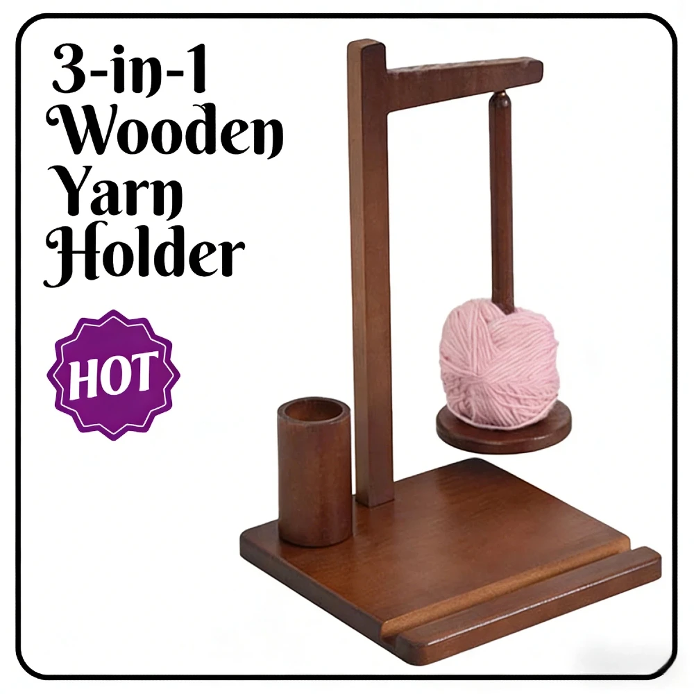 Вращающаяся подставка для пряжи 3-в-1: деревянный держатель для клубков с подставкой для телефона, магнитный, предотвращающий спутывание, аксессуар для вязания, подарок для рукодельниц
Вращающаяся подставка для пряжи 3-в-1: деревянный держатель для клубков с подставкой для телефона, магнитный, предотвращающий спутывание, аксессуар для вязания, подарок для рукодельниц