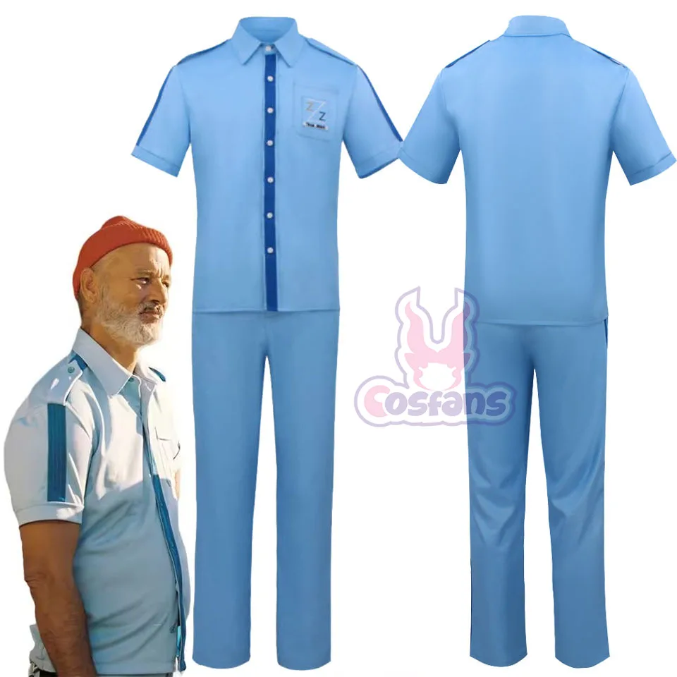 Anime The Life Aquatic with Steve Zissou Steve Zissou Cosplay Costume Short Sleeve Light Blue Men Shirt Pants Daily Outfits
Anime The Life Aquatic with Steve Zissou Steve Zissou Cosplay Costume Short Sleeve Light Blue Men Shirt Pants Daily Outfits