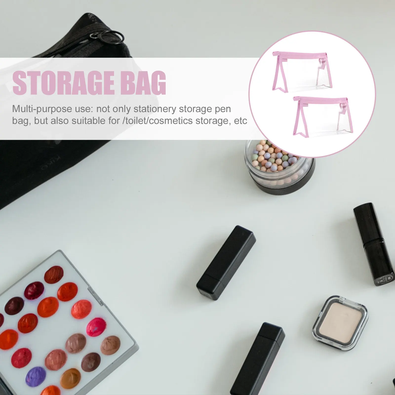 2Pcs Multi Purpose Stationery Bag Large Capacity PVC Pencil Container Dirt Resistant Zipper Pen Storage Pouch for School Office
2Pcs Multi Purpose Stationery Bag Large Capacity PVC Pencil Container Dirt Resistant Zipper Pen Storage Pouch for School Office