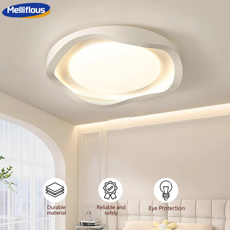 New Modern LED Bedroom Light With Full Spectrum Eye Protection Made Of Acrylic Material 220V Cream Style Room Study Ceiling Lamp
New Modern LED Bedroom Light With Full Spectrum Eye Protection Made Of Acrylic Material 220V Cream Style Room Study Ceiling Lamp