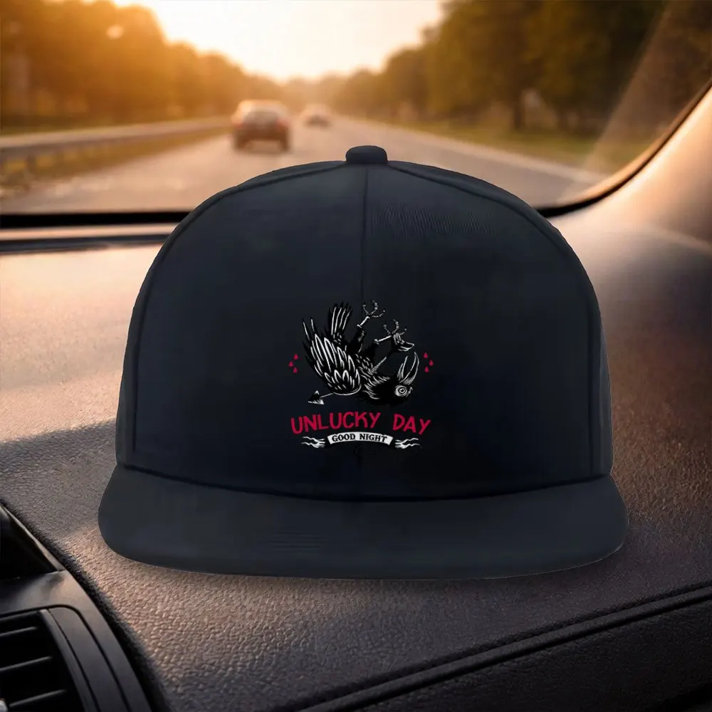 Unisex Classic Flat Brim Baseball Cap Fashionable Unlucky Day Raven Design Black Casual Hat Suitable for Outdoor Activities
Unisex Classic Flat Brim Baseball Cap Fashionable Unlucky Day Raven Design Black Casual Hat Suitable for Outdoor Activities