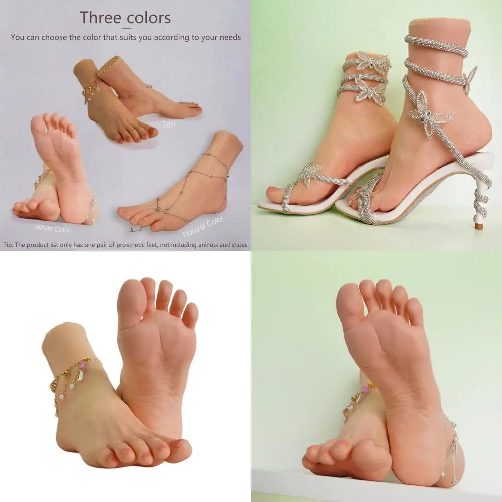 Pair of Realistic Silicone Female Feet with Wrinkles, Ideal for Shoe, Sock, and Sandal Display Art Collection
Pair of Realistic Silicone Female Feet with Wrinkles, Ideal for Shoe, Sock, and Sandal Display Art Collection