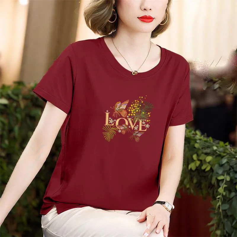 Fashion O-Neck Printed All-match T-Shirts Women's Clothing Summer New Loose Short Sleeve Casual Tops Commuter Tee Shirt
Fashion O-Neck Printed All-match T-Shirts Women's Clothing Summer New Loose Short Sleeve Casual Tops Commuter Tee Shirt