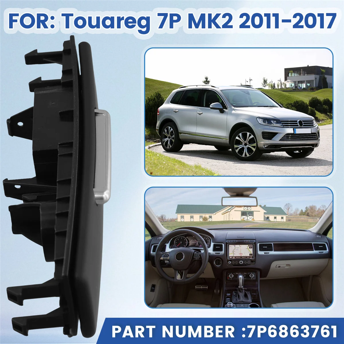#50I Automotive Parts & Accessories,for VW Touareg 7P MK2 2011-2017 Storage Box Flap Cover,Black
#50I Automotive Parts & Accessories,for VW Touareg 7P MK2 2011-2017 Storage Box Flap Cover,Black