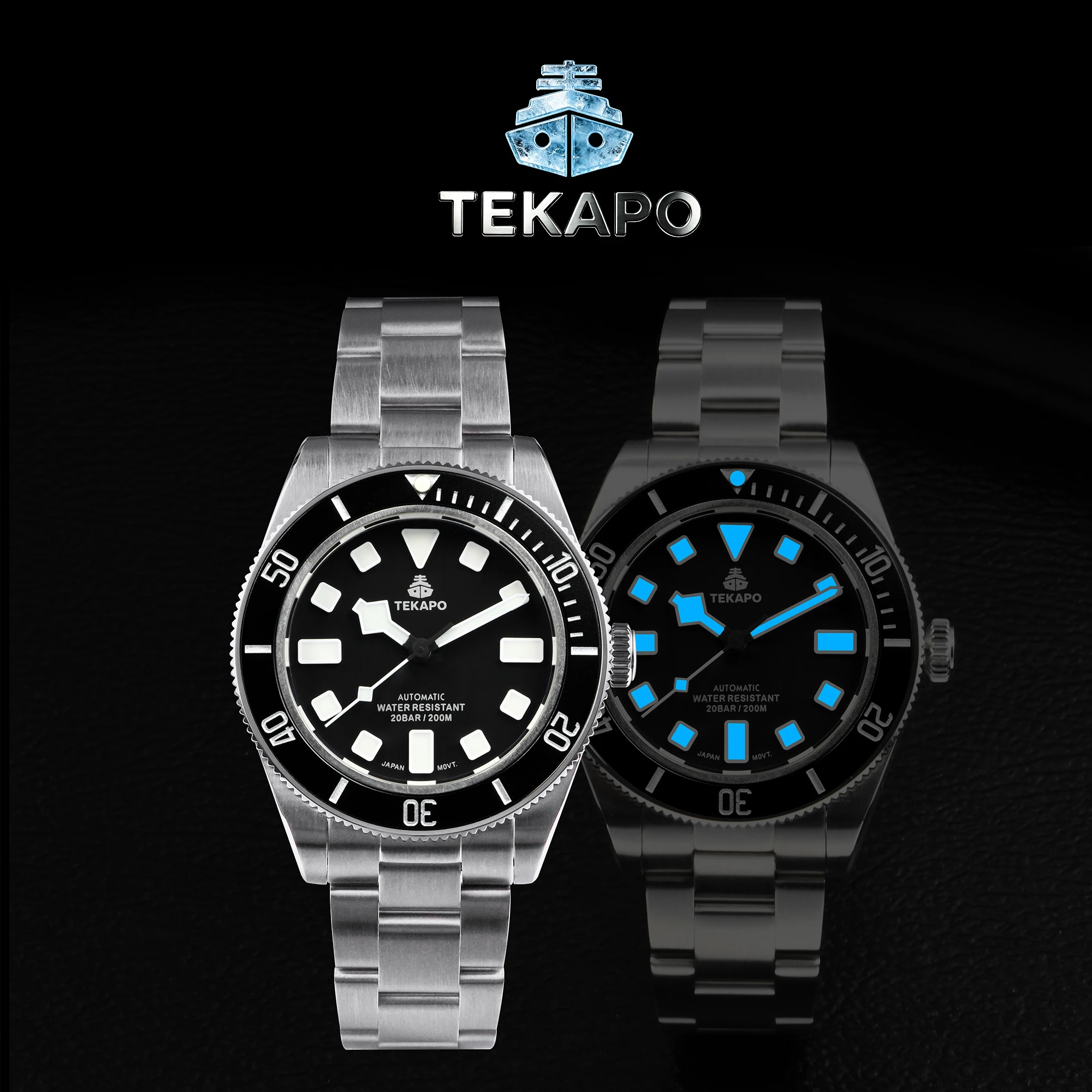 TEKAPO Super BGW-9 Blue Luminous 20BAR Deep Sea Waterproof Watch Japan NH35A Movement Sapphire Mirror Stainless Steel Watch
TEKAPO Super BGW-9 Blue Luminous 20BAR Deep Sea Waterproof Watch Japan NH35A Movement Sapphire Mirror Stainless Steel Watch