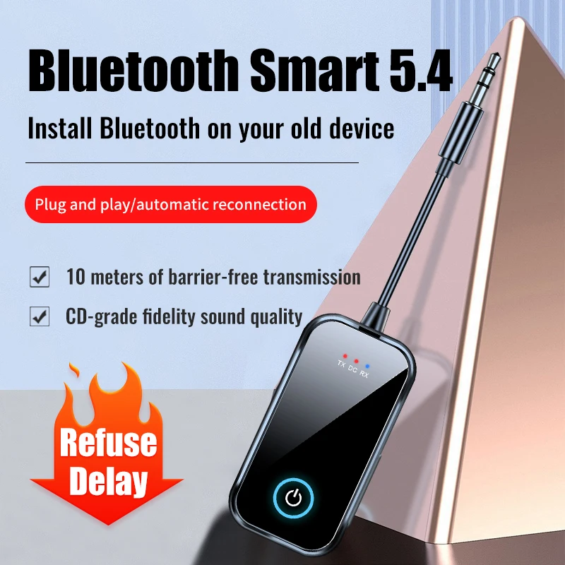 Wireless BT Receiver 2 In 1 Bluetooth-Compatible Transmitter 5.4 Adapter 3.5mm Aux Low Latency Audio Adapter for 2 Headphones
Wireless BT Receiver 2 In 1 Bluetooth-Compatible Transmitter 5.4 Adapter 3.5mm Aux Low Latency Audio Adapter for 2 Headphones