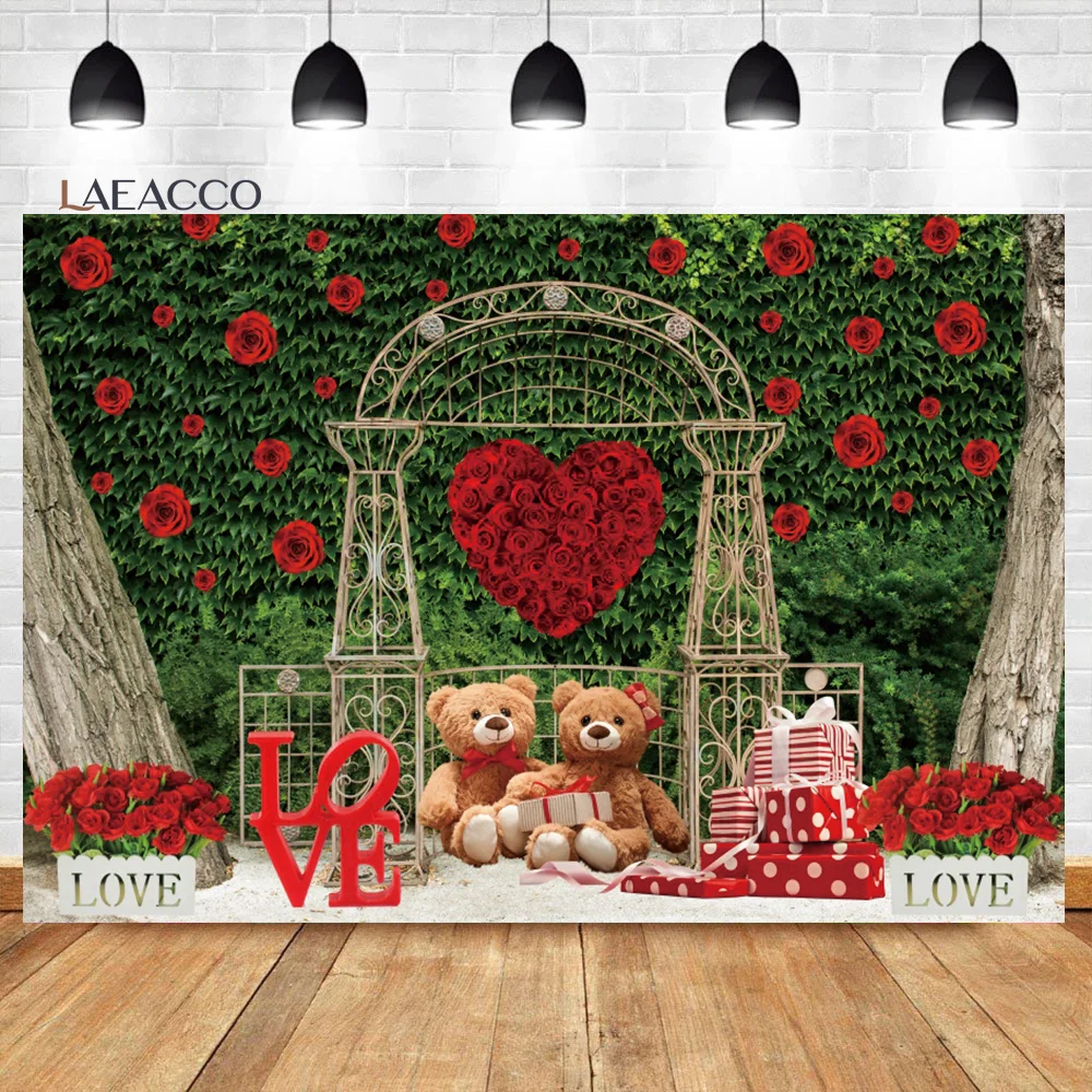 Laeacco Happy Valentine's Day Backdrop Love Heart Green Grass Wall Bear Rose Wedding Bridal Shower Party Photography Background
Laeacco Happy Valentine's Day Backdrop Love Heart Green Grass Wall Bear Rose Wedding Bridal Shower Party Photography Background