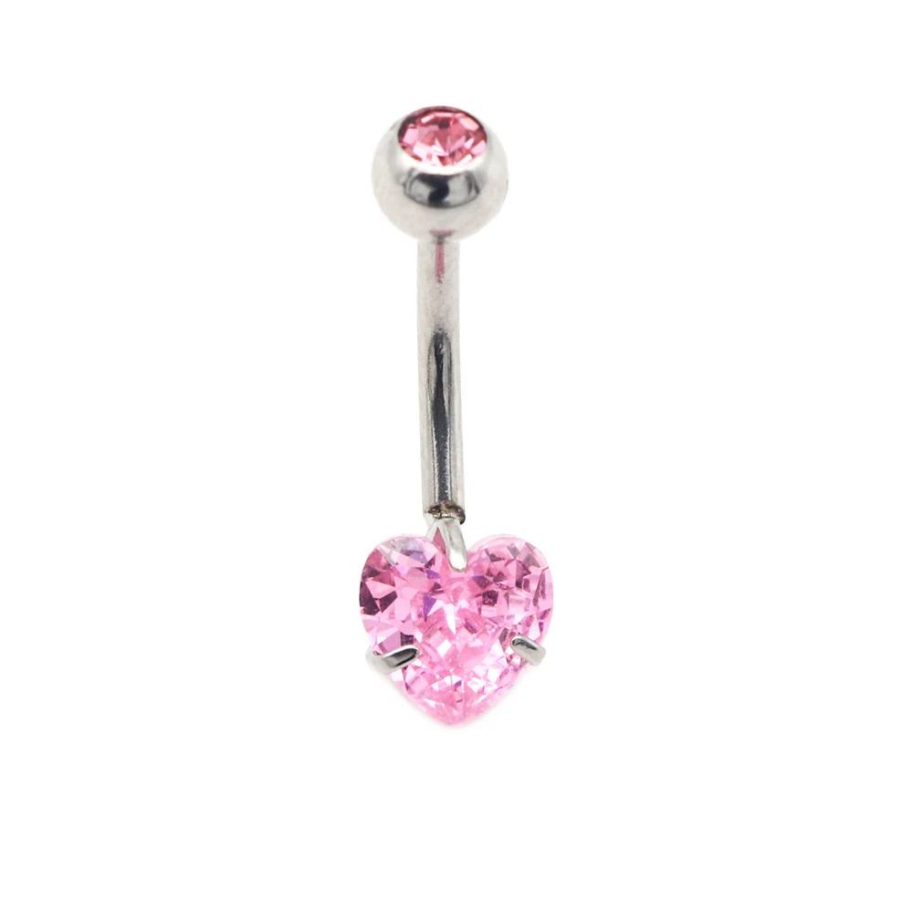 60pcs Heart Belly Bar Navel Ring Pink Zircon 1.6x10x5/8mm Wholesale Body Piercing Jewelry
60pcs Heart Belly Bar Navel Ring Pink Zircon 1.6x10x5/8mm Wholesale Body Piercing Jewelry