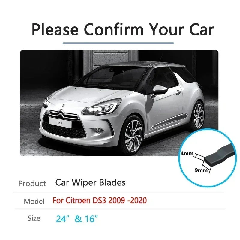 For Citroen DS3 DS 3 2009~2020 Front Windscreen Windshield Wipers Car Accessories 2010 2011 2012 2013 2014 2015 Car Wiper Blades
For Citroen DS3 DS 3 2009~2020 Front Windscreen Windshield Wipers Car Accessories 2010 2011 2012 2013 2014 2015 Car Wiper Blades