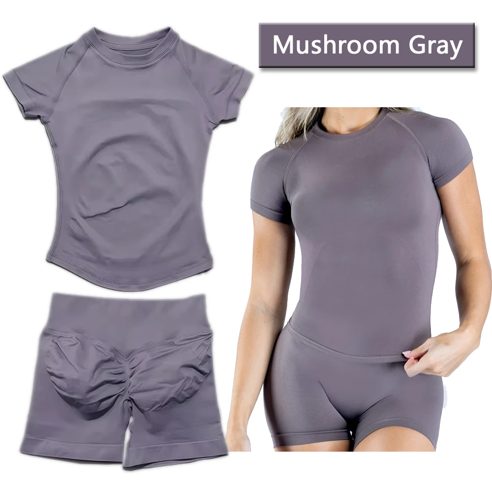New-2PCS Bestseller Sports Sets Short Sleeve Seamless Yoga Top Fitness Set Women Workout Running Sports Shorts Gym Suit
New-2PCS Bestseller Sports Sets Short Sleeve Seamless Yoga Top Fitness Set Women Workout Running Sports Shorts Gym Suit