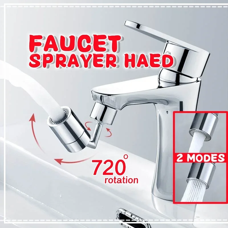 720° Swivel Faucet Spray ABS Kitchen Tap Aerator Bathroom Rotatable Extension Faucet Nozzle Dual Modes Saving
720° Swivel Faucet Spray ABS Kitchen Tap Aerator Bathroom Rotatable Extension Faucet Nozzle Dual Modes Saving