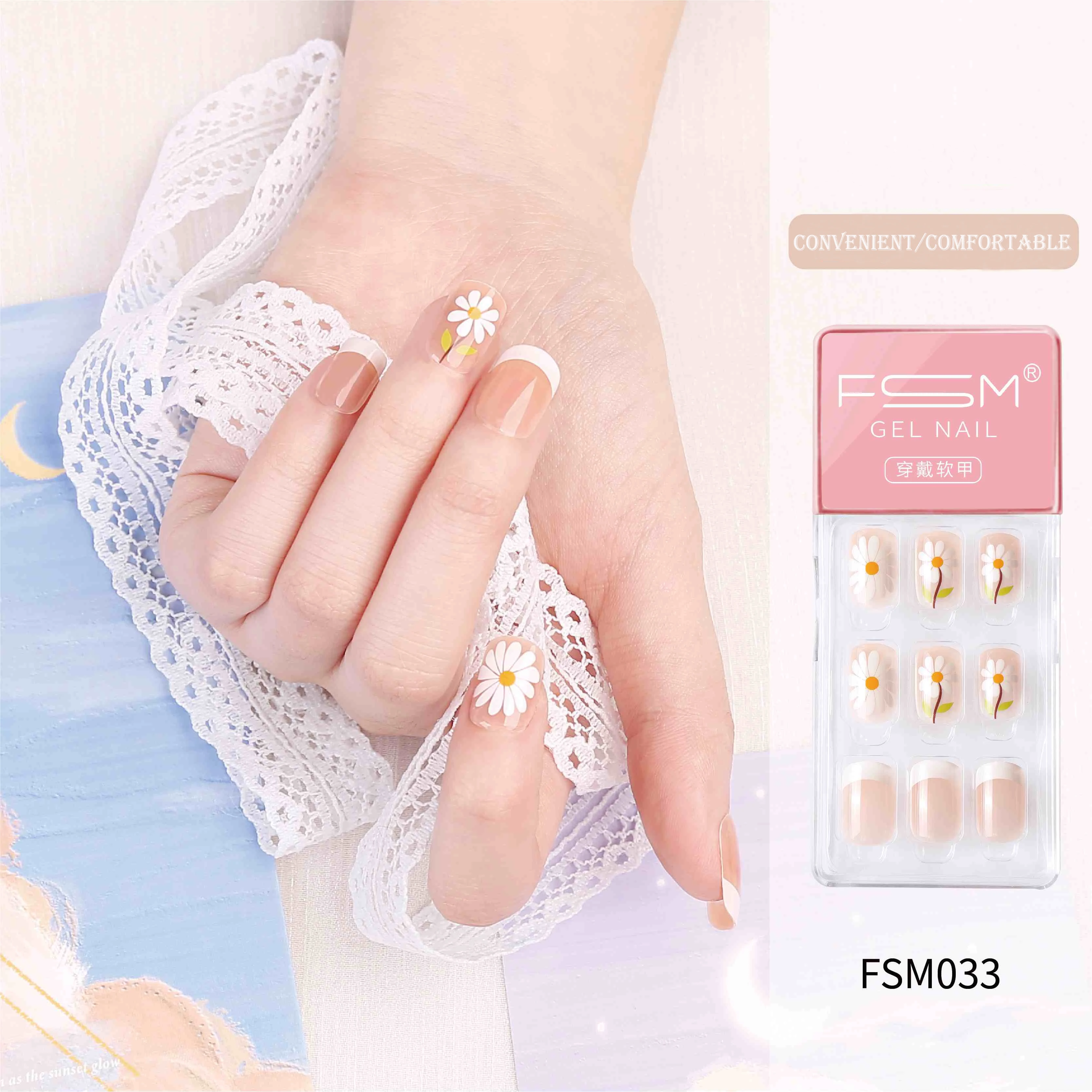Daisy French Press on Nails French Short Square Fake Nails Full Cover Nail Tips Press On Summer Salon Manicure DIY Decoration
Daisy French Press on Nails French Short Square Fake Nails Full Cover Nail Tips Press On Summer Salon Manicure DIY Decoration