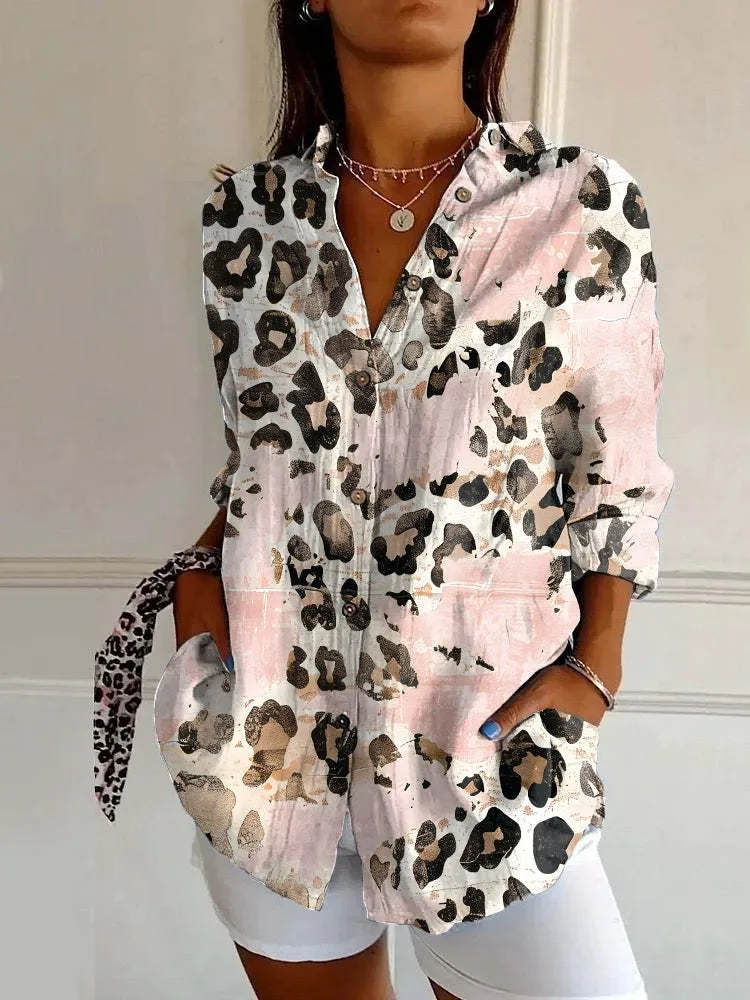 Women's Fashion Print Shirt Top Casual V Neck Long Sleeve Button Shirts Tops For Women Fashion Boho Holiday Womens Clothing New
Women's Fashion Print Shirt Top Casual V Neck Long Sleeve Button Shirts Tops For Women Fashion Boho Holiday Womens Clothing New