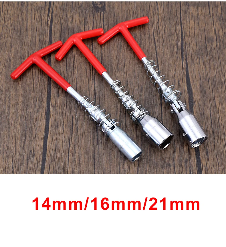 Universal T- handle 14mm 16mm 21mm Spark Plug Removal Tool Wrench 360 Degree Spark Plug Removal Socket Wrench Auto Repair Tool
Universal T- handle 14mm 16mm 21mm Spark Plug Removal Tool Wrench 360 Degree Spark Plug Removal Socket Wrench Auto Repair Tool