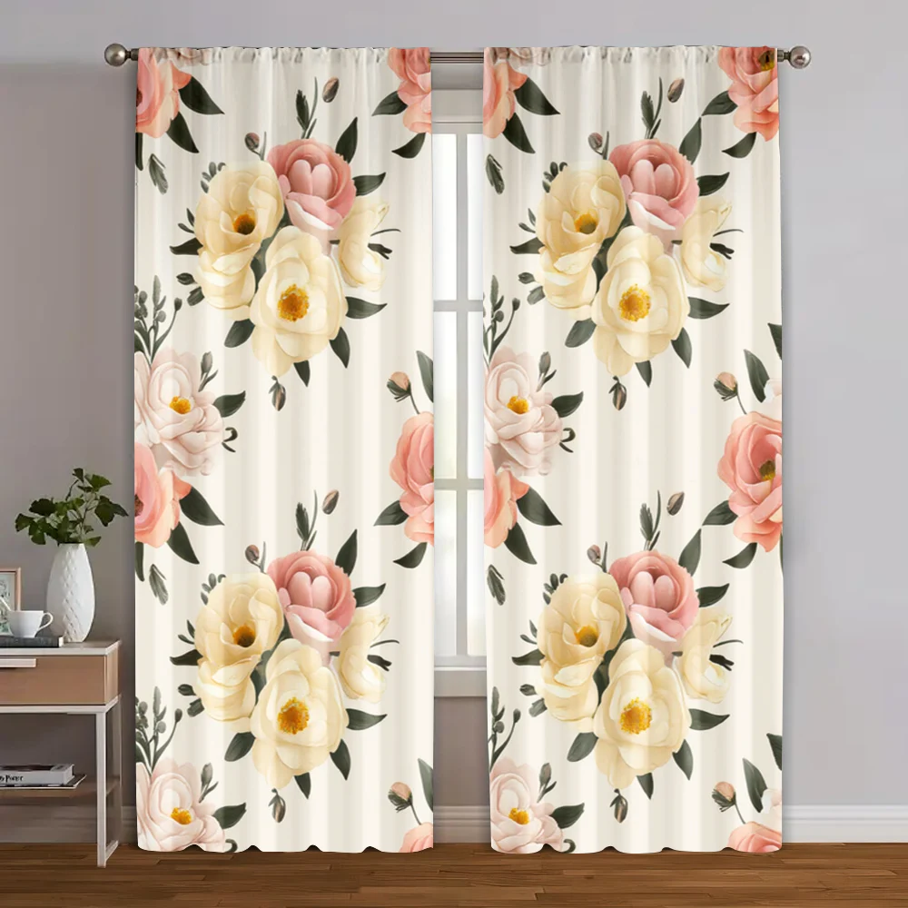 2pcs, Popular Curtain Panels Elegant Watercolor Large Flower Versatile 100% Polyester (without rod) Versatile All Use for Season
2pcs, Popular Curtain Panels Elegant Watercolor Large Flower Versatile 100% Polyester (without rod) Versatile All Use for Season