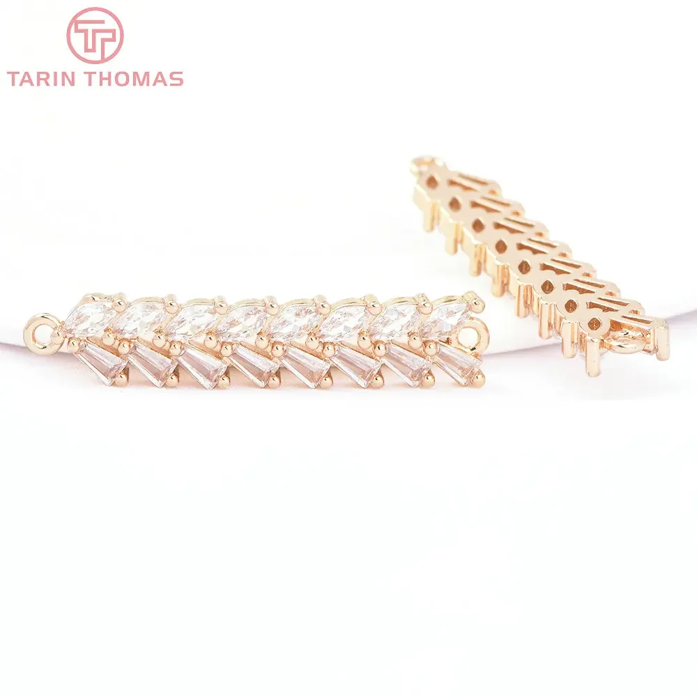 (8177) 4PCS 7x36.5MM 24K Gold Color Brass with Zircon Long Strip Double Holes Pendants Connector High Quality Jewelry Findings
(8177) 4PCS 7x36.5MM 24K Gold Color Brass with Zircon Long Strip Double Holes Pendants Connector High Quality Jewelry Findings