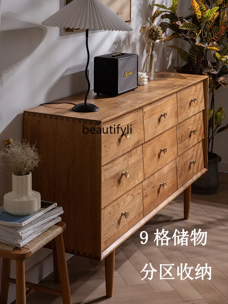 zxqNordic Solid Wood Nine-Drawer Cabinet Bedroom Storage Cabinet Japanese Log Furniture
zxqNordic Solid Wood Nine-Drawer Cabinet Bedroom Storage Cabinet Japanese Log Furniture
