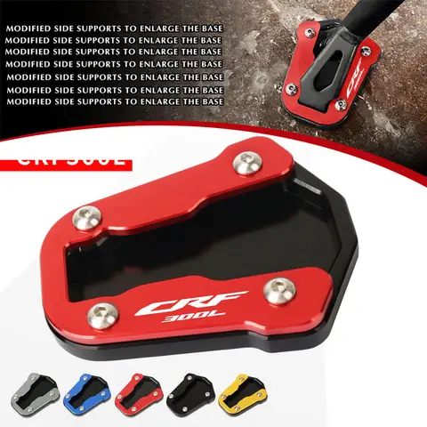Fit For HONDA CRF300L CRF 300L CRF300 Rally 2021-2024 Motorcycle CNC Kickstand Side Stand Extension Pad Auxiliary Foot pedal