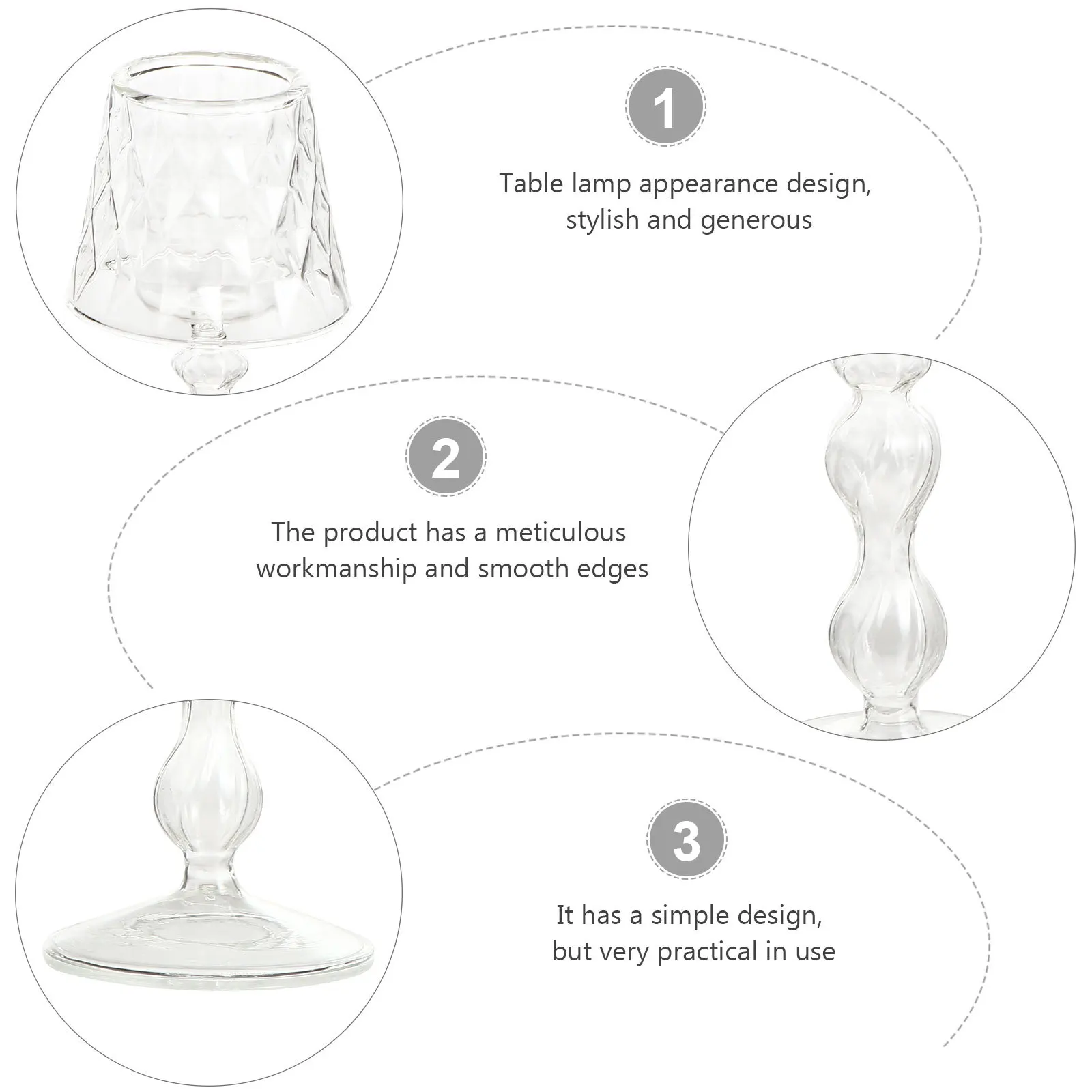 Glass Candlestick Practical Holder for Living Room Bedroom Office Decorative Glass Stand
Glass Candlestick Practical Holder for Living Room Bedroom Office Decorative Glass Stand