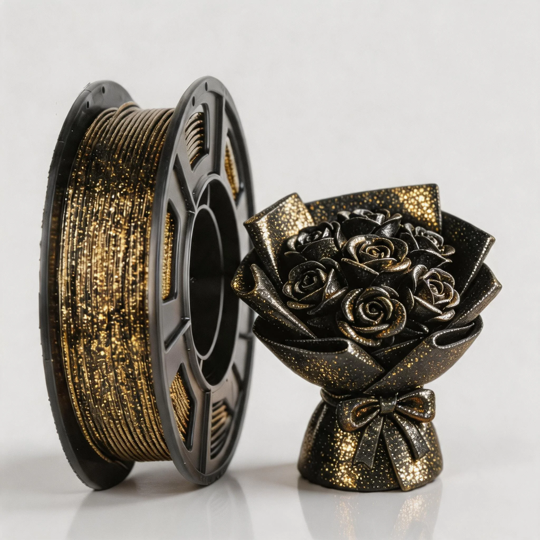 3D Printer Filament Galaxy Glitter PLA Filament 1.75mm 3D Printing Filament, Valentine's gift ,black Glitter Gold,250g,spool
3D Printer Filament Galaxy Glitter PLA Filament 1.75mm 3D Printing Filament, Valentine's gift ,black Glitter Gold,250g,spool