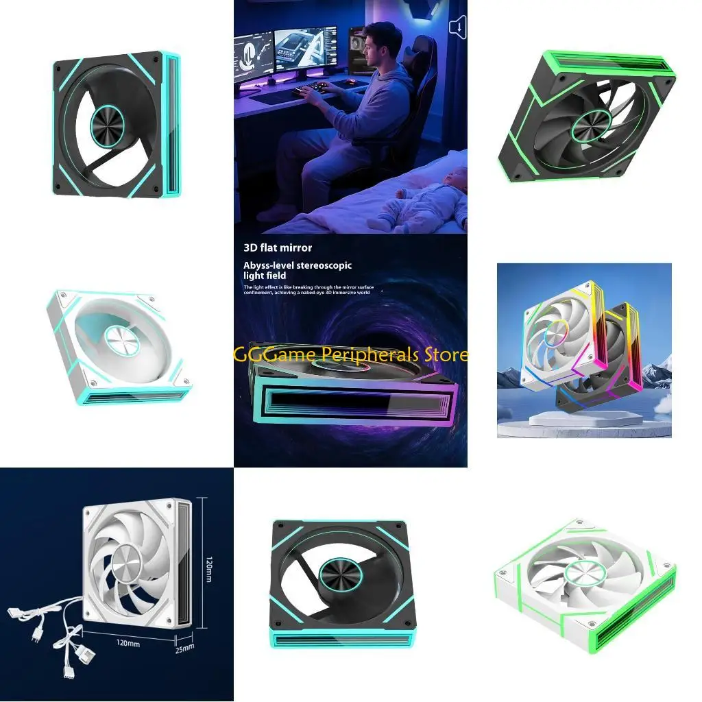 U55B 120x120x25MM ARGB Electronic Cooling Fan Low Noise Computer Electronic Brushless
U55B 120x120x25MM ARGB Electronic Cooling Fan Low Noise Computer Electronic Brushless