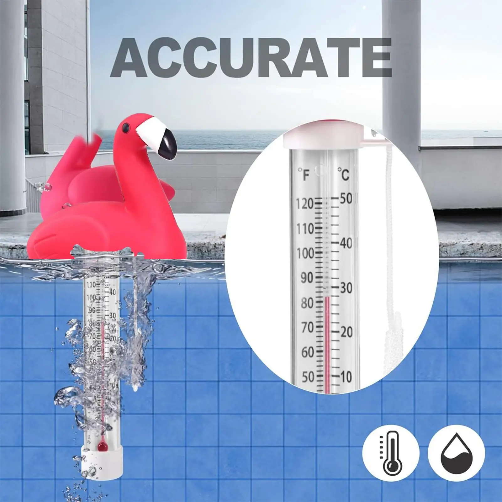 Cartoon Pattern Pool Water Temperature Meter Accurate Portable Swimming Pool Thermometer Tool for Hot Tub Spa Bathtub Fish Ponds
Cartoon Pattern Pool Water Temperature Meter Accurate Portable Swimming Pool Thermometer Tool for Hot Tub Spa Bathtub Fish Ponds
