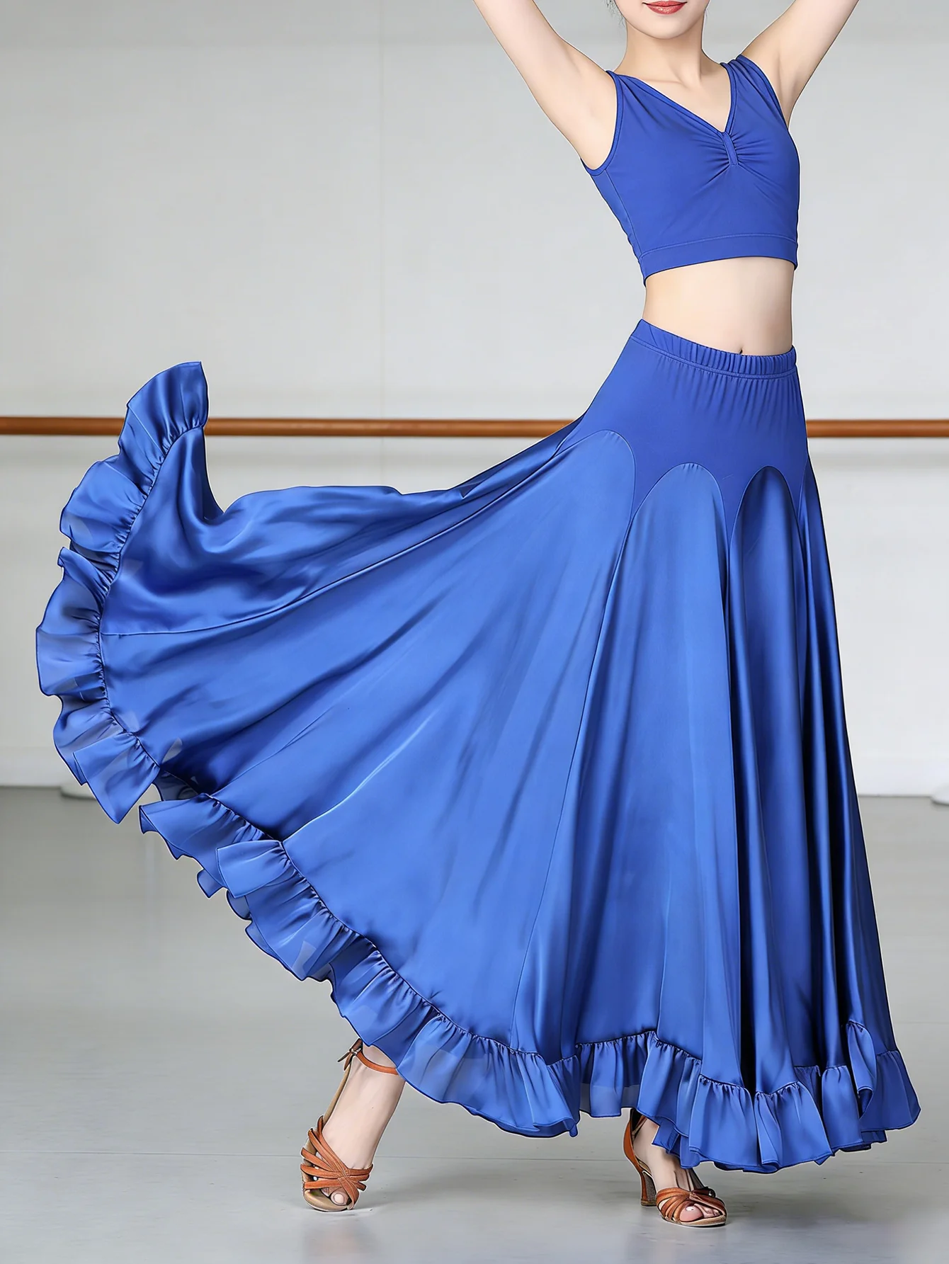 Women Elegant Ballroom Dancing Skirt Latin Dance Party Long Swing Full Skirt
Women Elegant Ballroom Dancing Skirt Latin Dance Party Long Swing Full Skirt