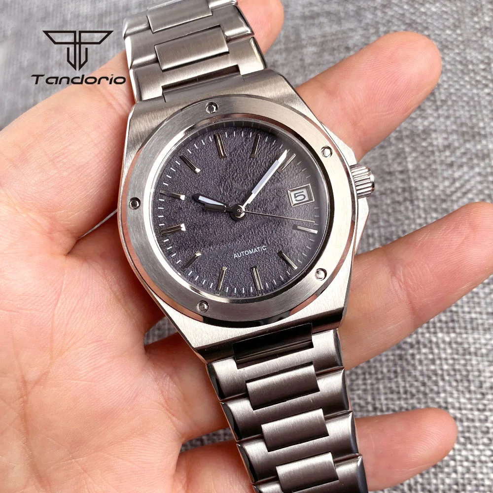 Tandorio Mechanical NH35 Men Fashion Automatic Stainless Steel Watch Date Luminous Waterproof Sapphire Business Dive Wristwatch
Tandorio Mechanical NH35 Men Fashion Automatic Stainless Steel Watch Date Luminous Waterproof Sapphire Business Dive Wristwatch