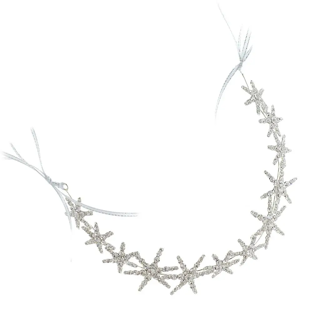 Rhinestone Star Ribbon Wedding Headband Elegant Bridal Hair Accessories Ivory White Satin Prom Party Evening Hair Tool
Rhinestone Star Ribbon Wedding Headband Elegant Bridal Hair Accessories Ivory White Satin Prom Party Evening Hair Tool