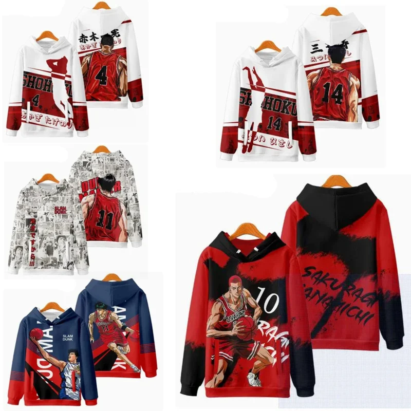 Аниме Slam Dunk Cosplay Hisashi Mitsui Kaede Rukawa Sakuragi Hanamichi Ryota Miyagi Akagi Takenori Unisex 3D толстовка с капюшоном
Аниме Slam Dunk Cosplay Hisashi Mitsui Kaede Rukawa Sakuragi Hanamichi Ryota Miyagi Akagi Takenori Unisex 3D толстовка с капюшоном