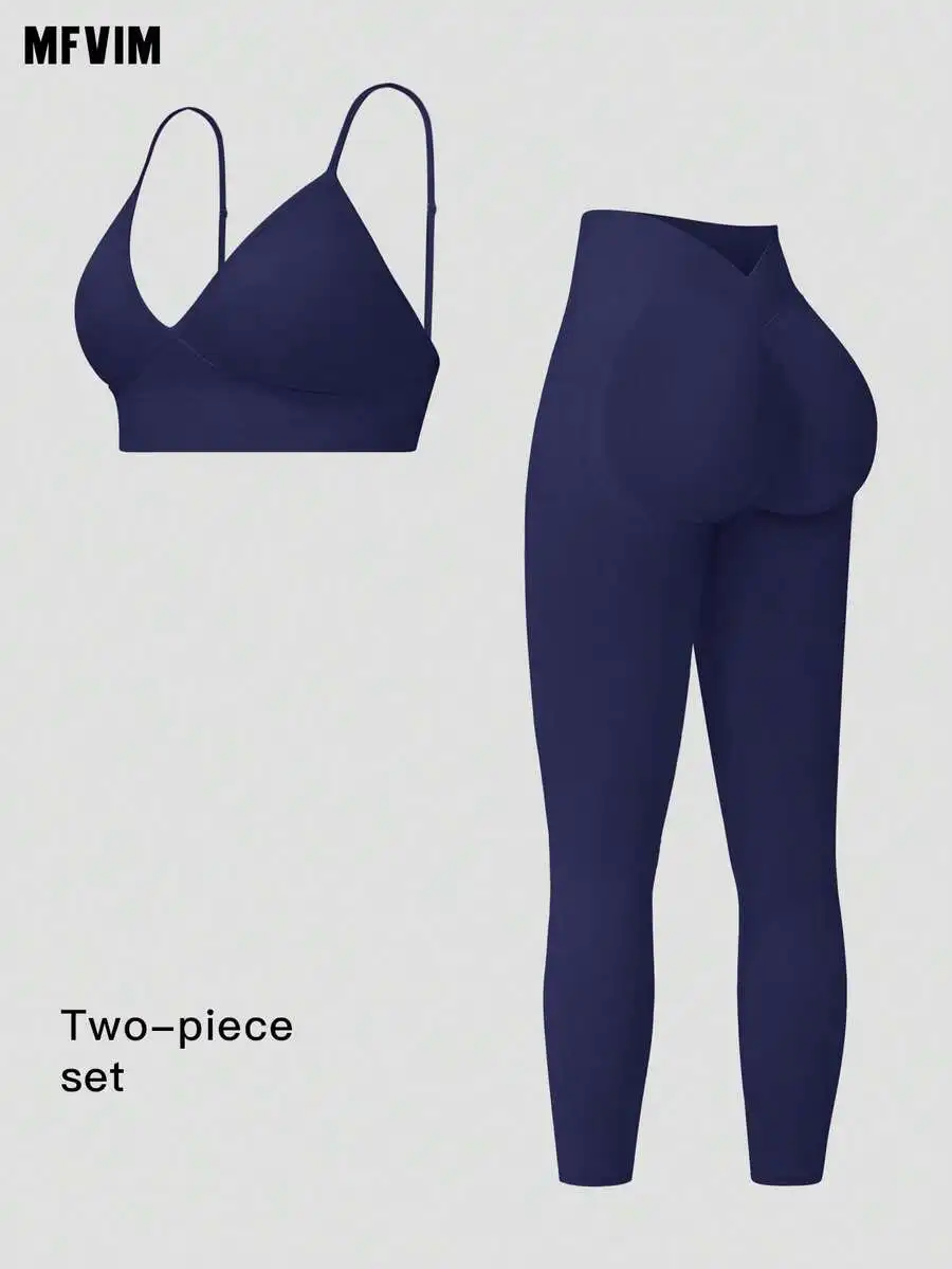 Seamless Elastic Solid Color Sports Bra And High Waist Tight Pants Two Piece Set
Seamless Elastic Solid Color Sports Bra And High Waist Tight Pants Two Piece Set