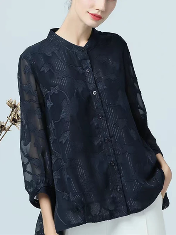Ele Summer Chiffon irt Бренд Withdn Женский топ с вышивкой Свободный топ больших размеров для похудения irt Seven Sve Long irt 
Ele Summer Chiffon irt Бренд Withdn Женский топ с вышивкой Свободный топ больших размеров для похудения irt Seven Sve Long irt