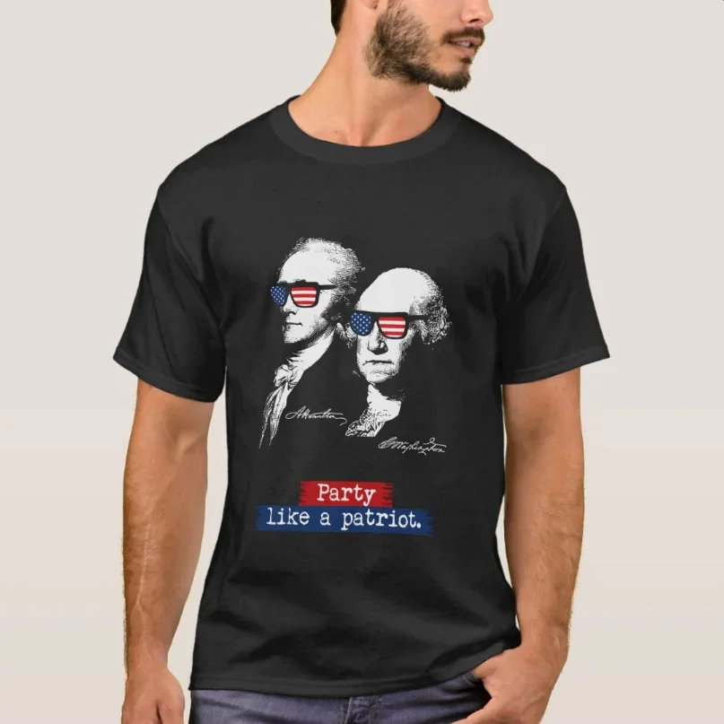 Alexander Hamilton, George Washington - Party Like a Patriot T-Shirt 100% Cotton O-Neck Summer Short Sleeve Casual Mens T-shirt
Alexander Hamilton, George Washington - Party Like a Patriot T-Shirt 100% Cotton O-Neck Summer Short Sleeve Casual Mens T-shirt