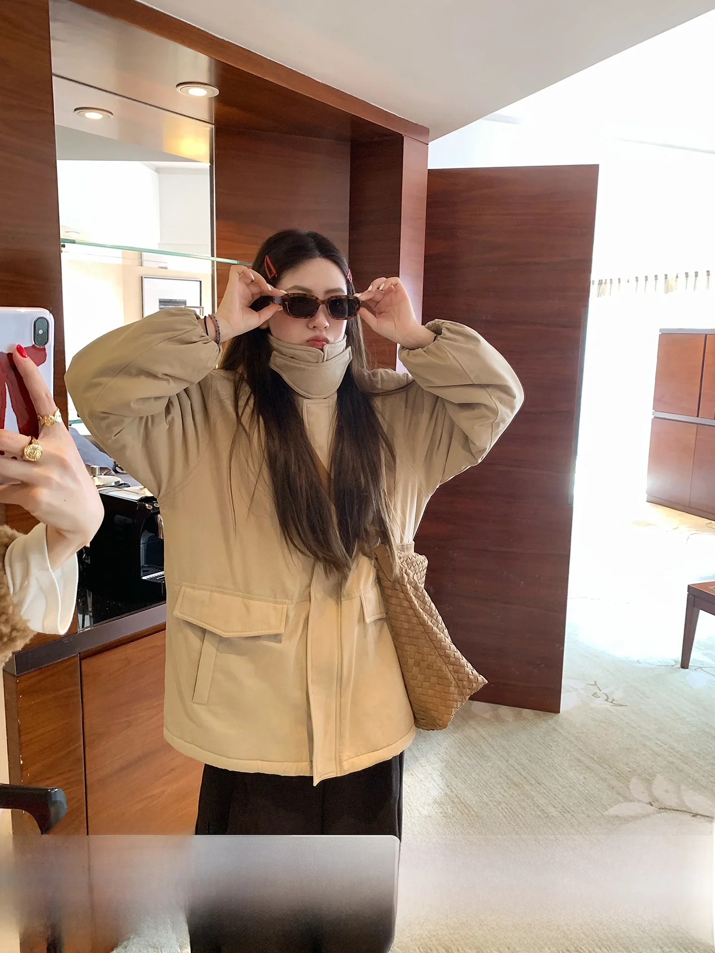 Slimming Effectiven Winter Parka Coat Women's Loose Fit Warmth Fce Lined Korean Sle Cotton Workwear Outerwear
Slimming Effectiven Winter Parka Coat Women's Loose Fit Warmth Fce Lined Korean Sle Cotton Workwear Outerwear