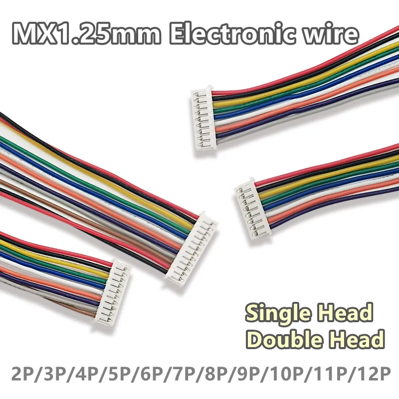 20PCS JST MX1.25mm Pitch Female Connector Wire 10CM-30CM 28AWG 2Pin-12Pin Single/Double End Cable Same/Reverse direction Wire
20PCS JST MX1.25mm Pitch Female Connector Wire 10CM-30CM 28AWG 2Pin-12Pin Single/Double End Cable Same/Reverse direction Wire