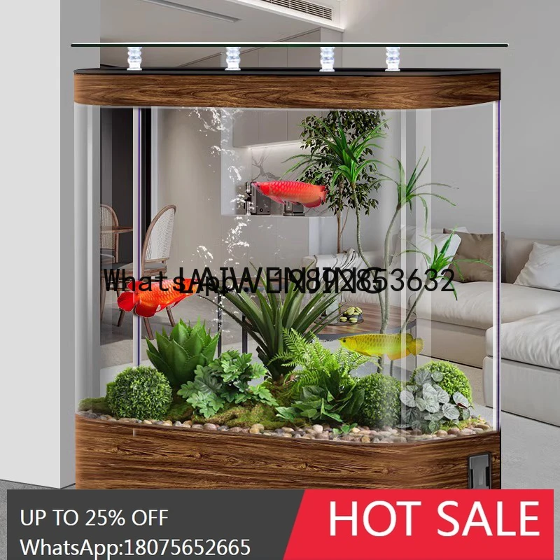 medium-sized double round floor new fish tank ecological automatic circulation filtration aquarium
medium-sized double round floor new fish tank ecological automatic circulation filtration aquarium