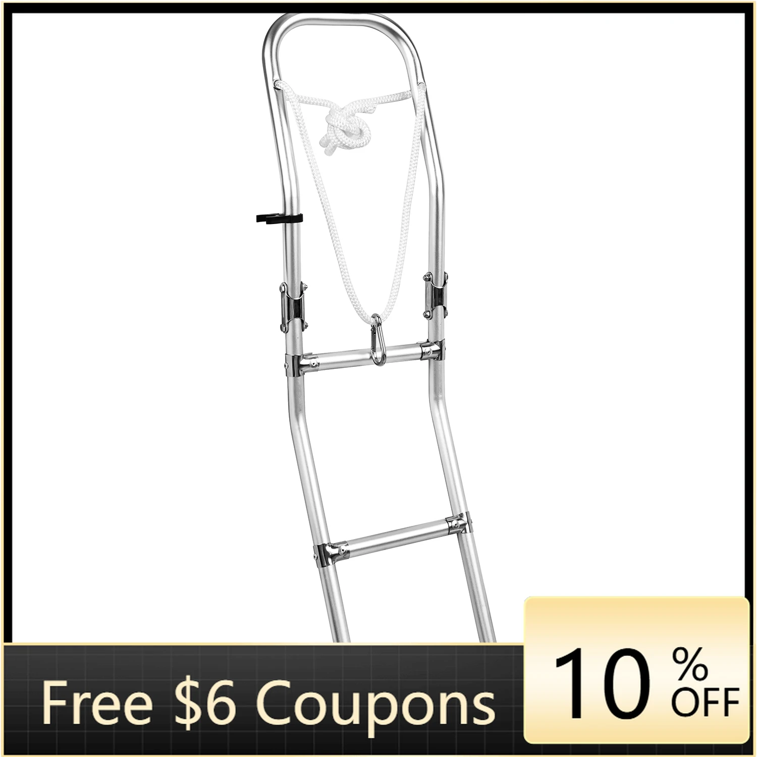 Алюминиевая складная лестница STLF HANSE MARINE, 2 ступеньки, 3 ступени для надувных лодок 
Алюминиевая складная лестница STLF HANSE MARINE, 2 ступеньки, 3 ступени для надувных лодок