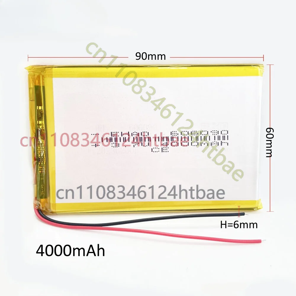 3.7V 4000mAh LiPo Polymer Rechargeable Battery 606090 F Power Bank Tablet PC DVD
3.7V 4000mAh LiPo Polymer Rechargeable Battery 606090 F Power Bank Tablet PC DVD