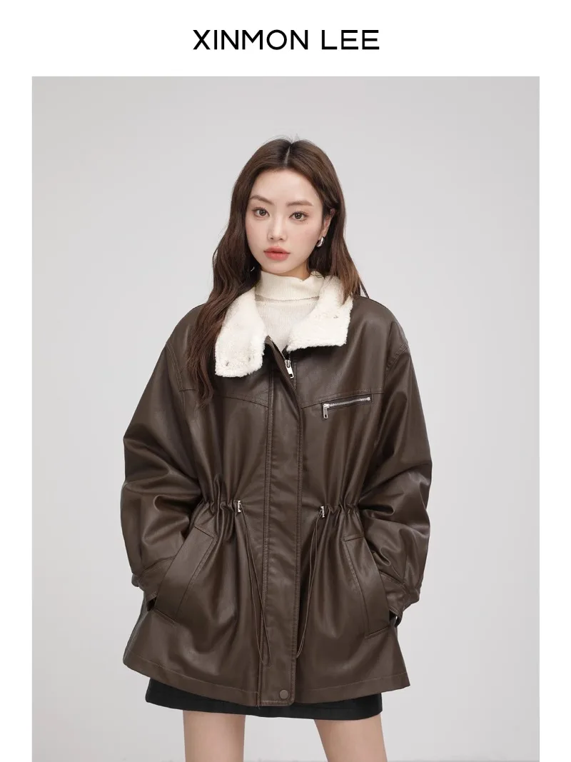 Sweet Hot Girl Retro Double-sided Jacket Women's Winter Thicken Drawstring Waist Turn-down Collar Jacket Fashion Female Clothes
Sweet Hot Girl Retro Double-sided Jacket Women's Winter Thicken Drawstring Waist Turn-down Collar Jacket Fashion Female Clothes
