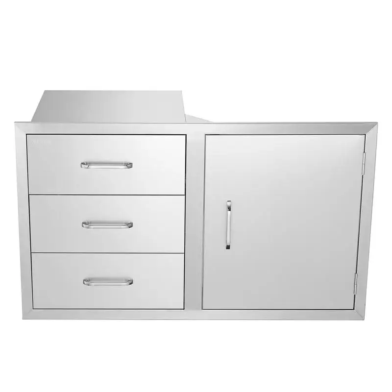 Outdoor Kitchen Door Drawer Combo 38.1''W x 22.6''H x 20.8''D, BBQ Access Door/Triple Drawers Combo with Stainless Steel Handles, Perfect for BBQ Island Patio Grill Station
Outdoor Kitchen Door Drawer Combo 38.1''W x 22.6''H x 20.8''D, BBQ Access Door/Triple Drawers Combo with Stainless Steel Handles, Perfect for BBQ Island Patio Grill Station