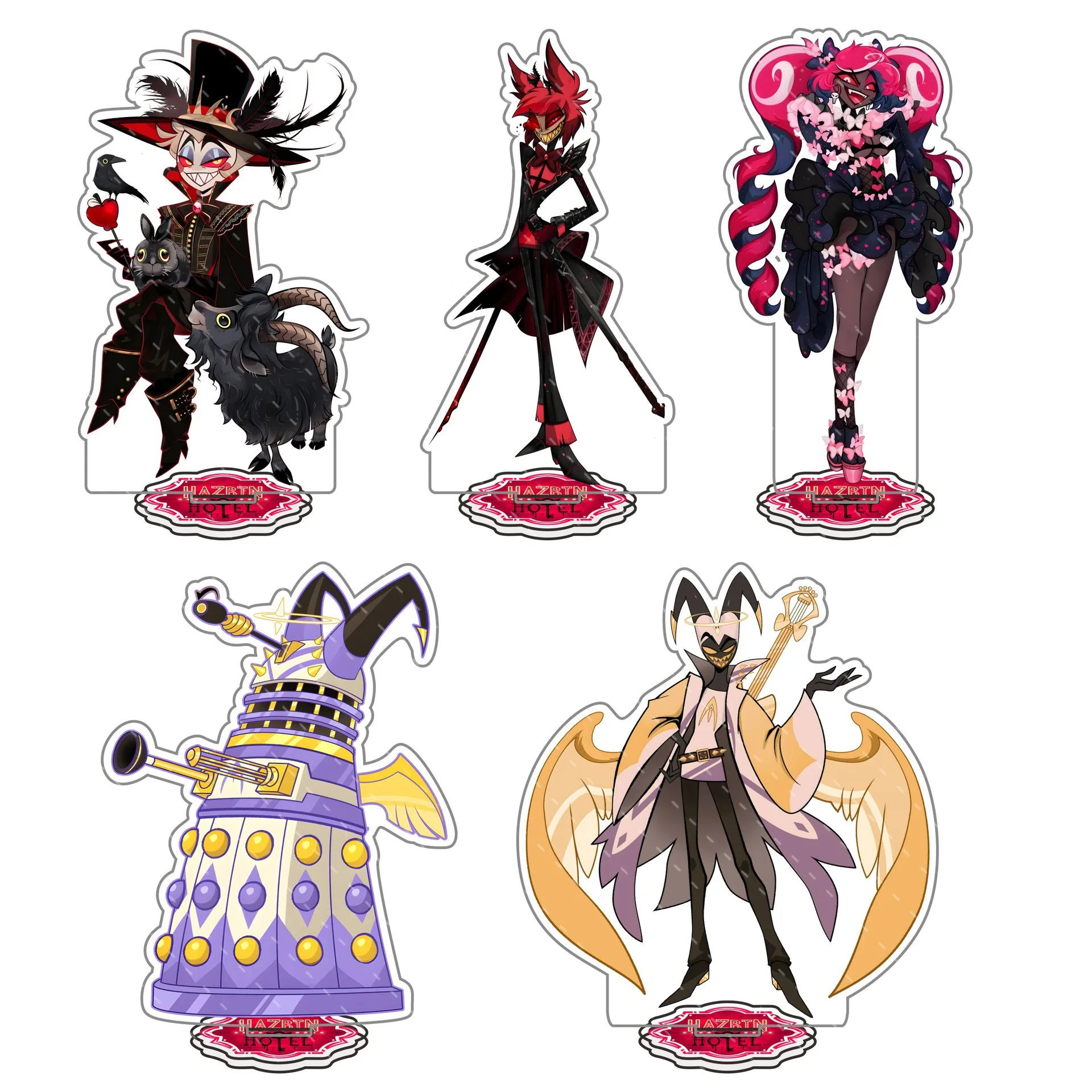 15Cm Creative Desktop Decorations Acrylic Standees for Hazbin Hotel Lucifer Morningstar Alastor Adam Character Standing Plates
15Cm Creative Desktop Decorations Acrylic Standees for Hazbin Hotel Lucifer Morningstar Alastor Adam Character Standing Plates