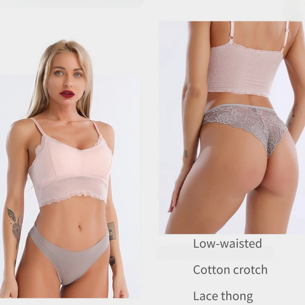 Sexy Thong Lace Ice Panties Cotton Crotch Low Waist G-String Women's Brazilian Plus Size Underwear Soft Breathable Lingerie
Sexy Thong Lace Ice Panties Cotton Crotch Low Waist G-String Women's Brazilian Plus Size Underwear Soft Breathable Lingerie